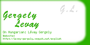 gergely levay business card